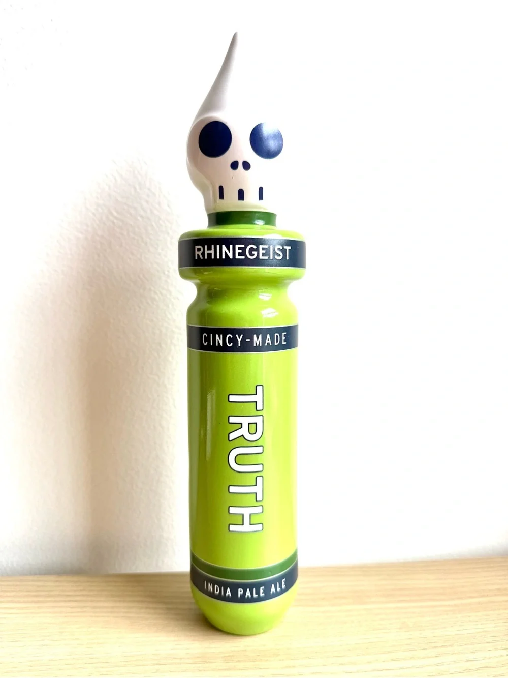 Rhinegeist Truth IPA Craft Beer Bar Tap Handle Ceramic Skull 10